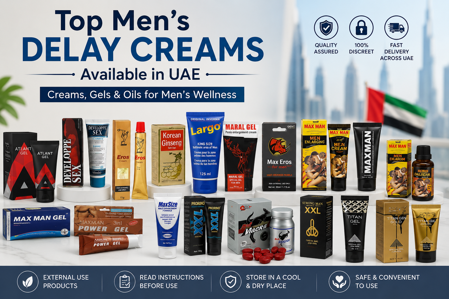 Top Men’s Delay Creams Available in UAE