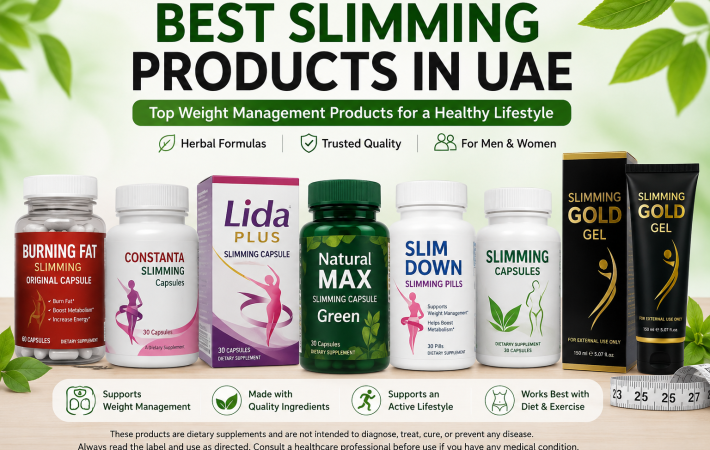 Best Slimming Products in UAE featuring slimming capsules and slimming gel for healthy weight management.