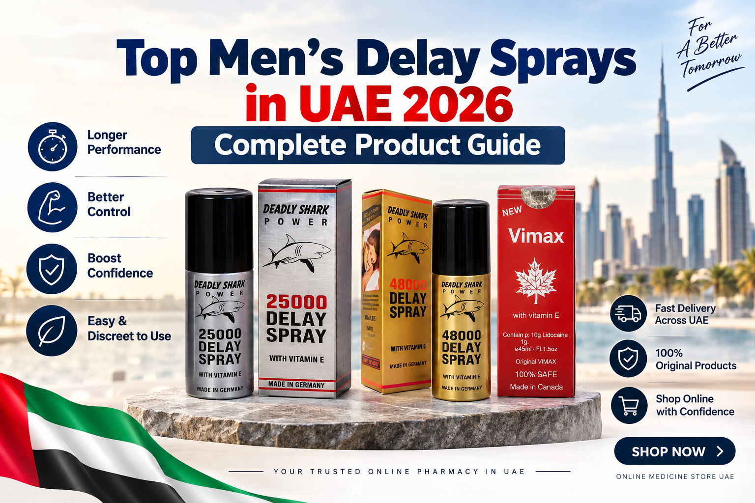Top men’s delay sprays in UAE 2026